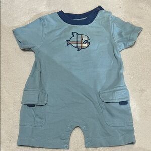 5/$30 Gymboree Blue Baby Romper with Fish Design